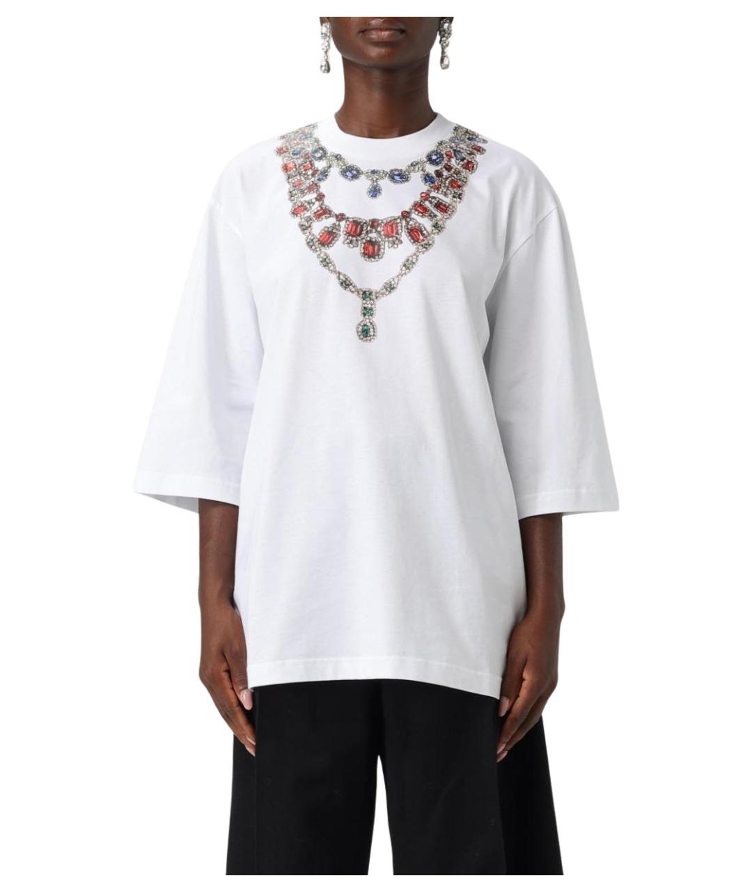 MOSCHINO Белая хлопковая футболка, фото 1