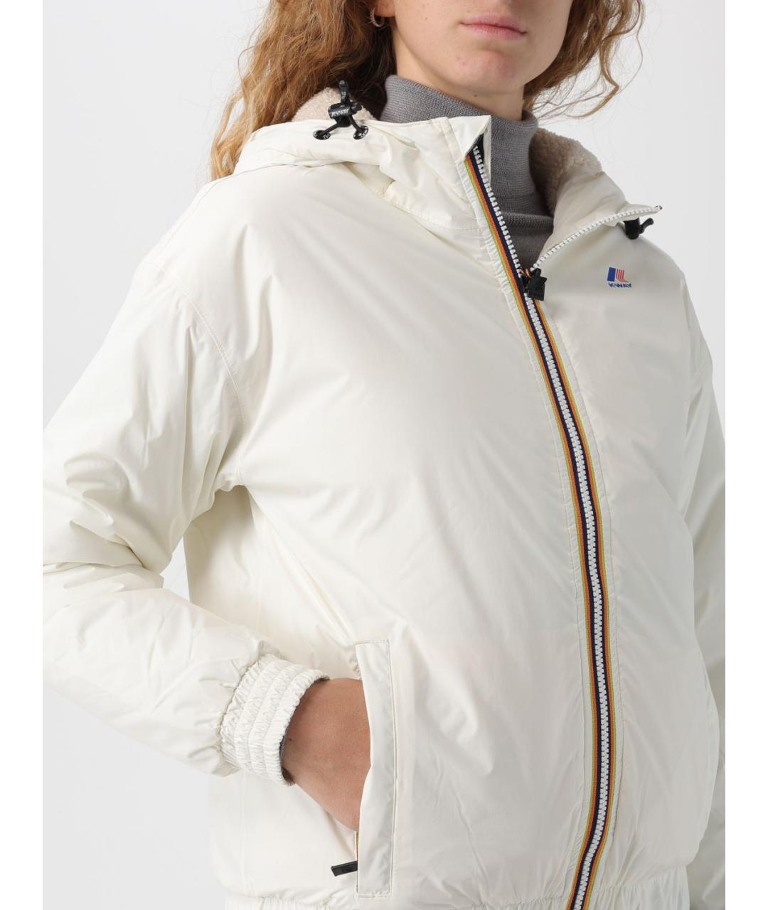 K-WAY Белая полиэстеровая куртка, фото 4