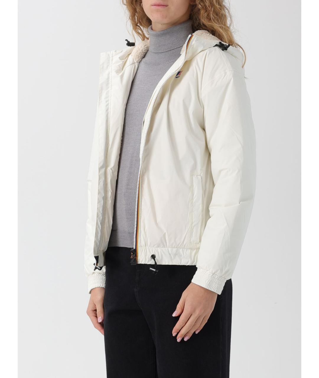 K-WAY Белая полиэстеровая куртка, фото 3