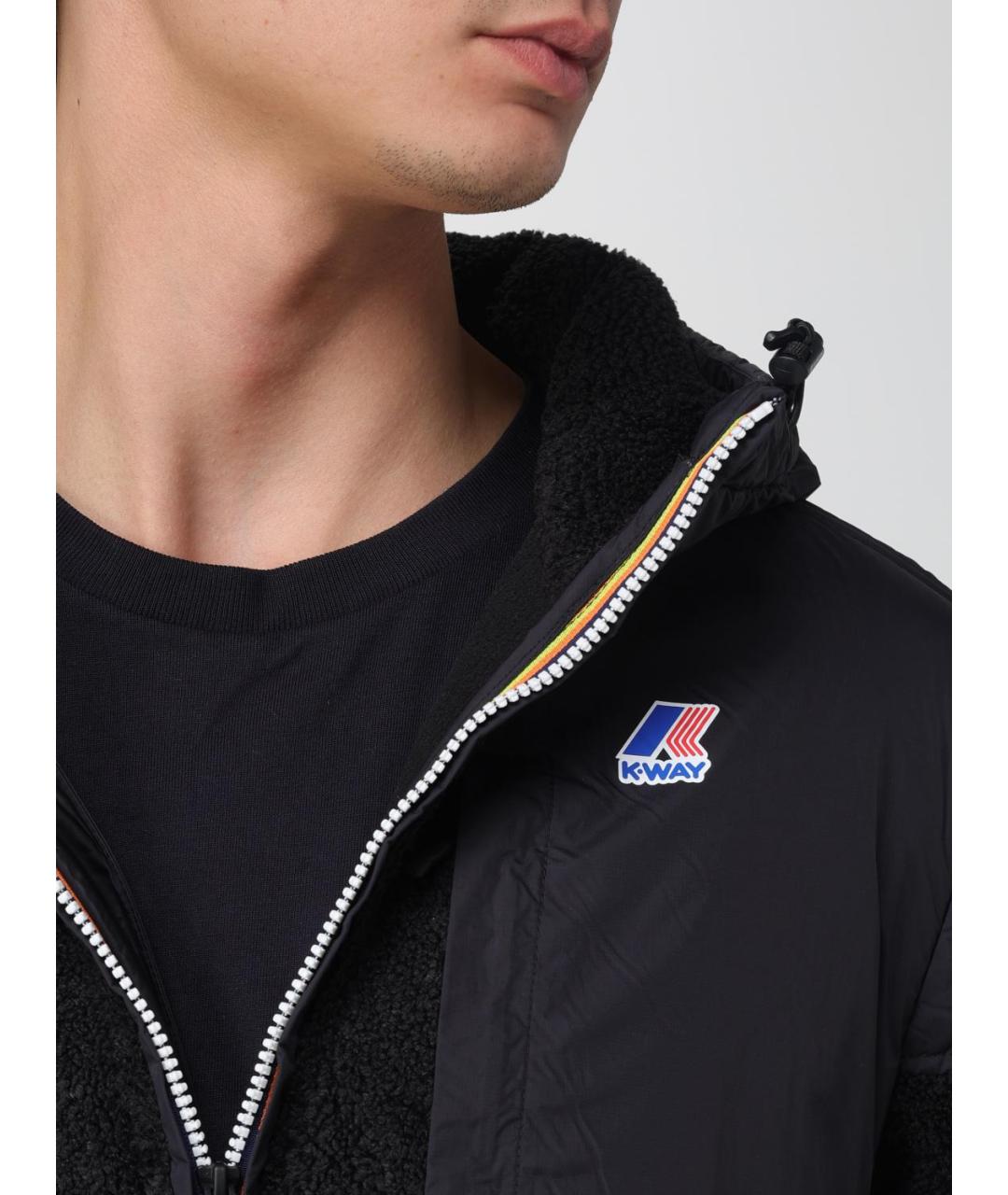 K-WAY Черная полиэстеровая куртка, фото 5