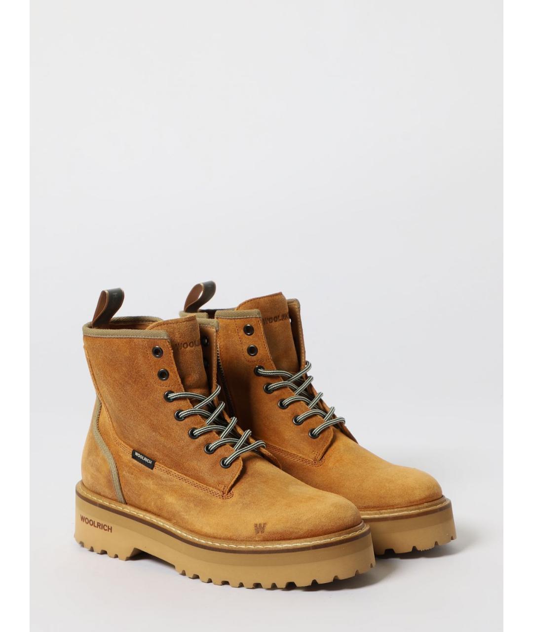 WOOLRICH Коричневые кожаные ботинки, фото 2