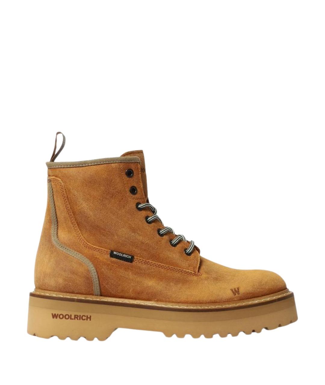 WOOLRICH Коричневые кожаные ботинки, фото 1