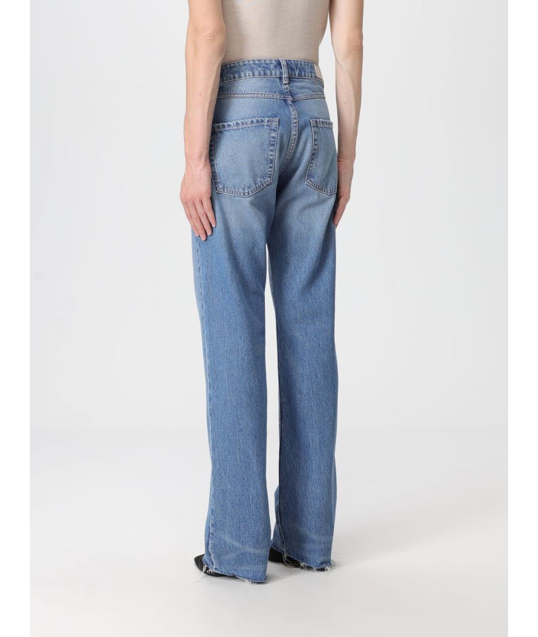 ICON DENIM Синие хлопковые прямые джинсы, фото 2