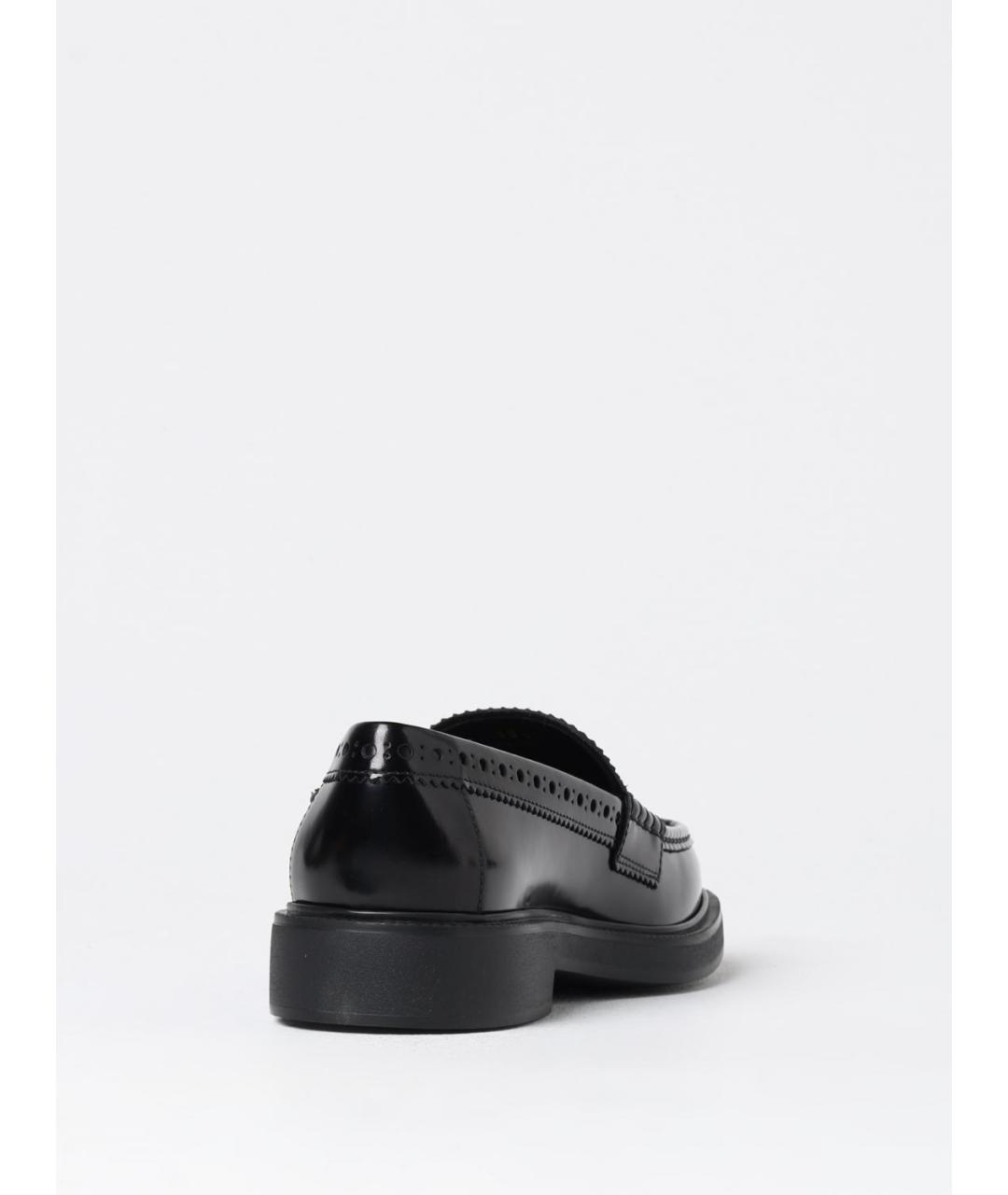 TOD'S Черные кожаные лоферы, фото 3