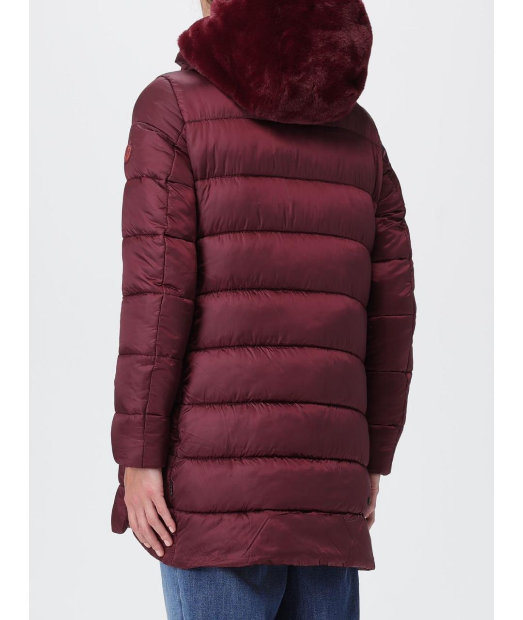 SAVE THE DUCK Бордовый полиамидовый пуховик, фото 2