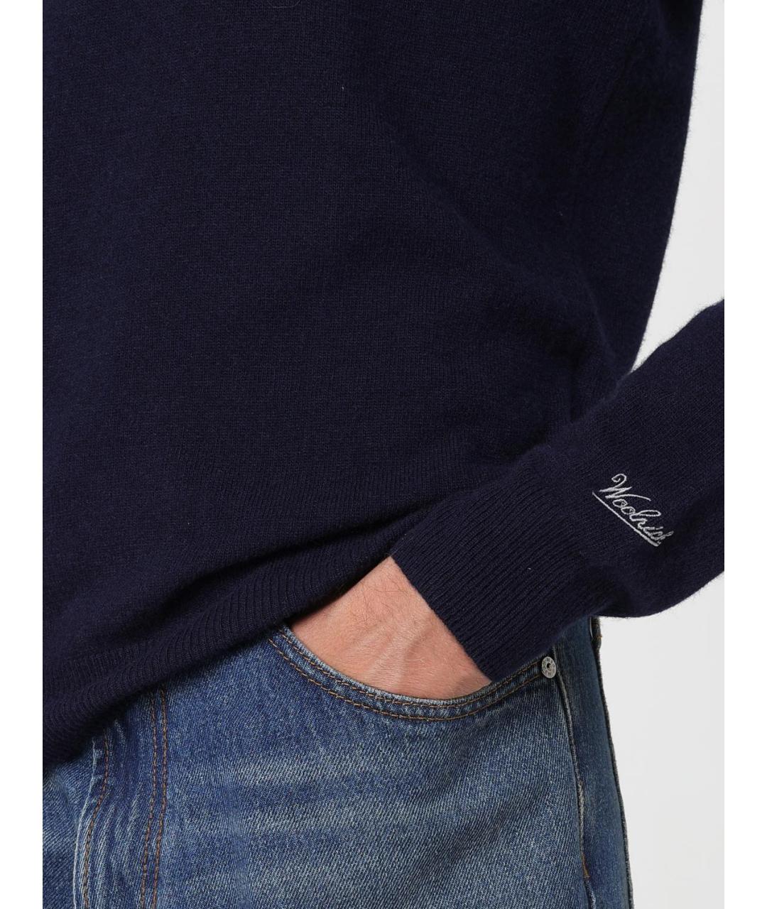 WOOLRICH Синий шерстяной джемпер / свитер, фото 3