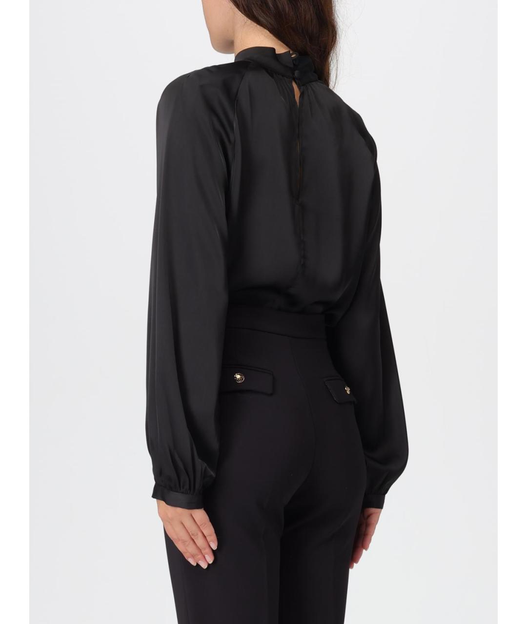 ELISABETTA FRANCHI Черное вискозное пальто, фото 2