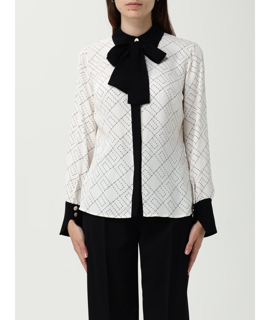 ELISABETTA FRANCHI Белая вискозная рубашка, фото 4