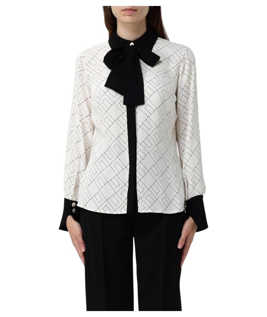 ELISABETTA FRANCHI Белая вискозная рубашка, фото 1