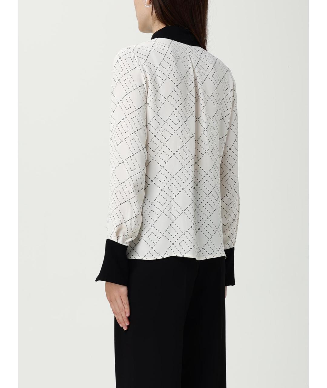 ELISABETTA FRANCHI Белая вискозная рубашка, фото 2