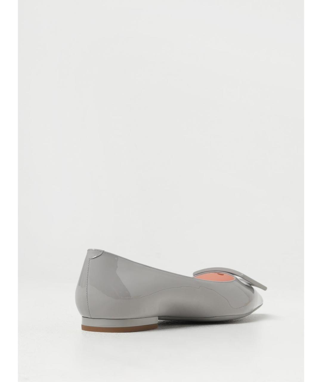 ROGER VIVIER Серые кожаные балетки, фото 3