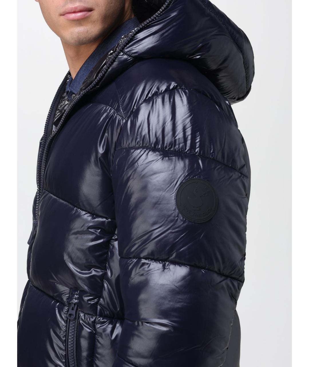 SAVE THE DUCK Синяя полиамидовая куртка, фото 4