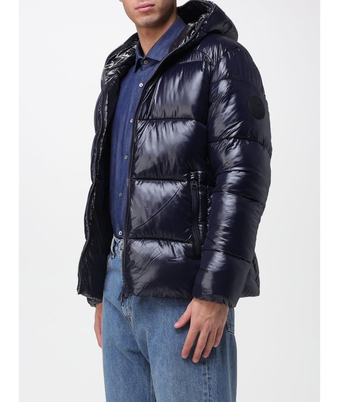 SAVE THE DUCK Синяя полиамидовая куртка, фото 3