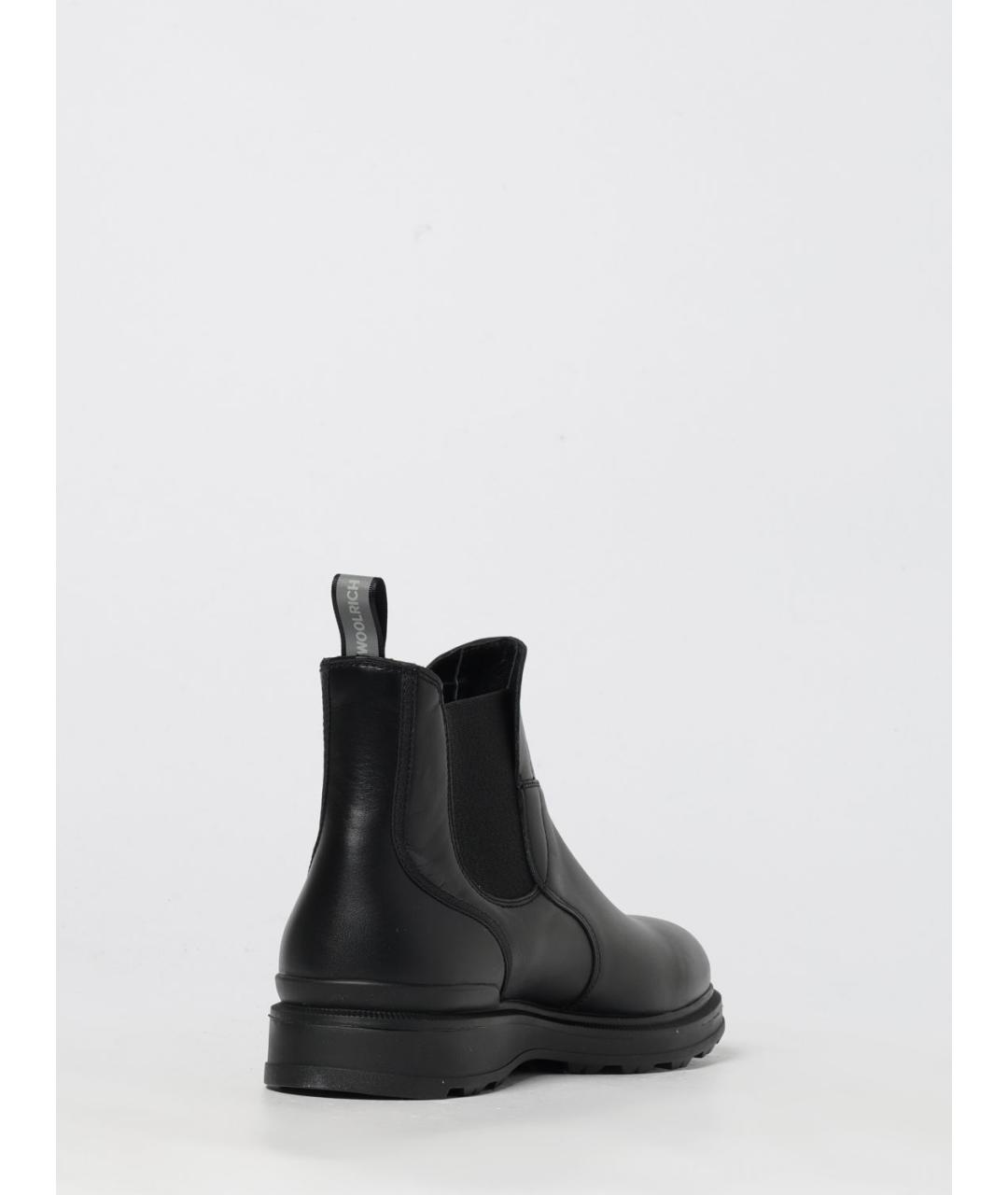 WOOLRICH Черные кожаные низкие ботинки, фото 3