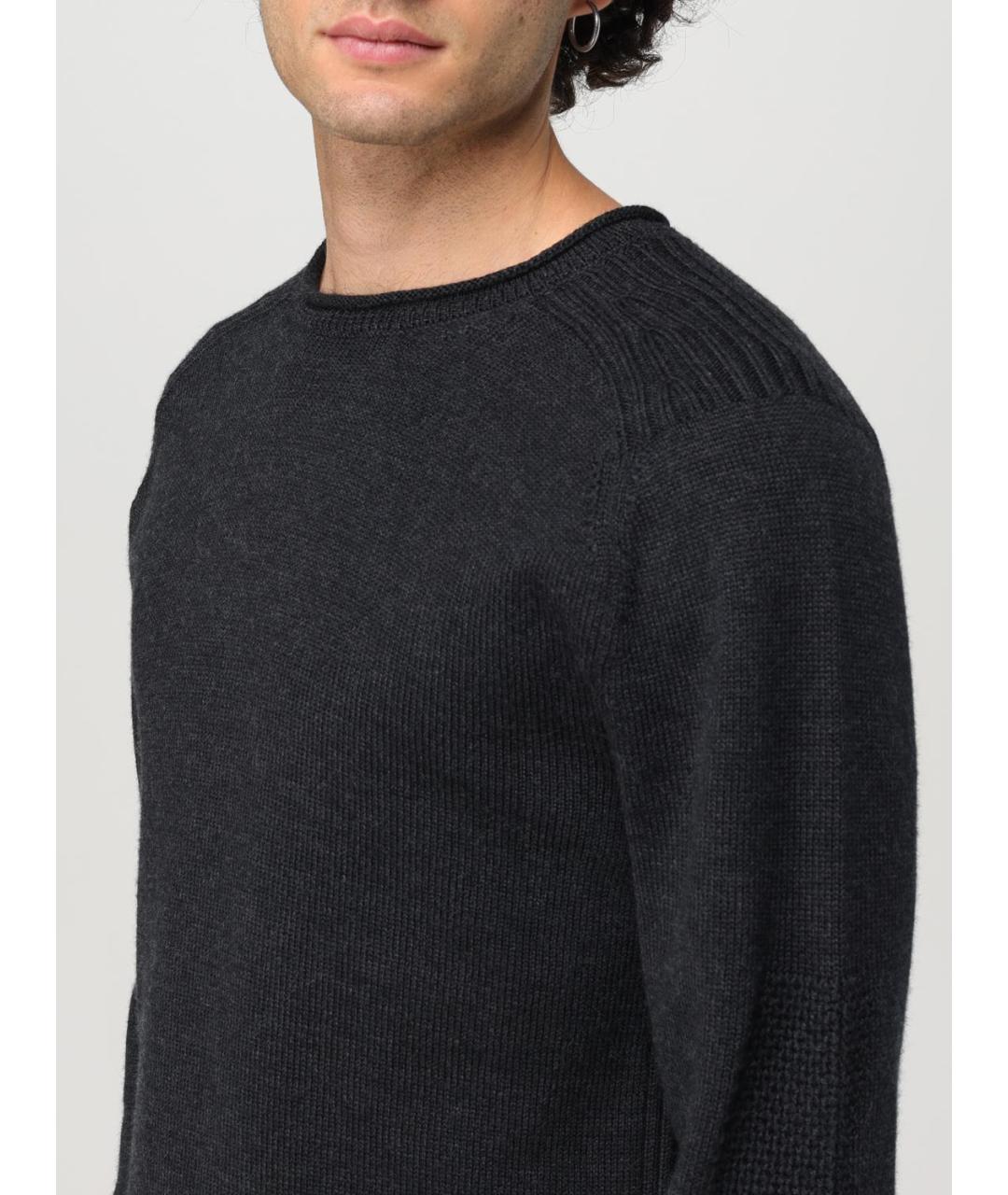 PREMIATA Антрацитовый шерстяной джемпер / свитер, фото 3