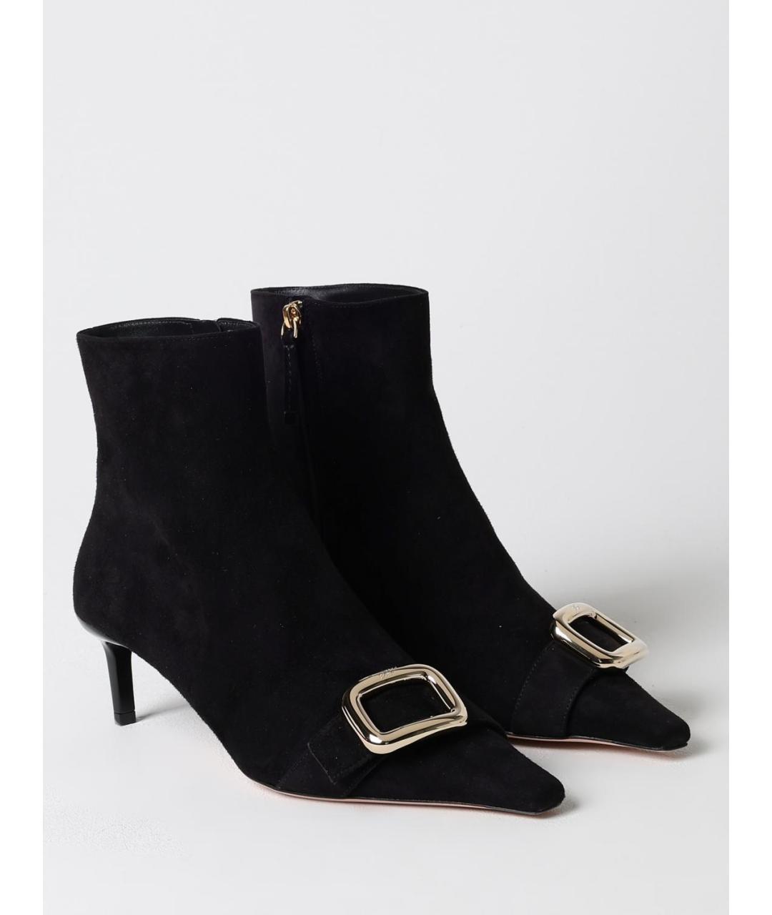 ROGER VIVIER Черные кожаные ботфорты, фото 2