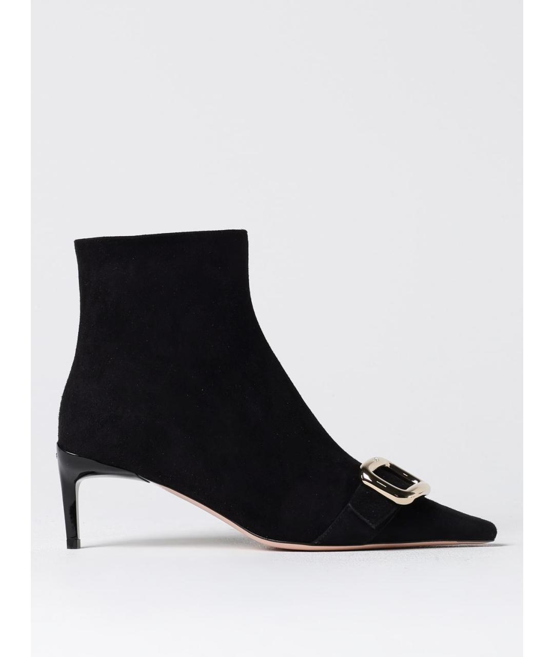 ROGER VIVIER Черные кожаные ботфорты, фото 5