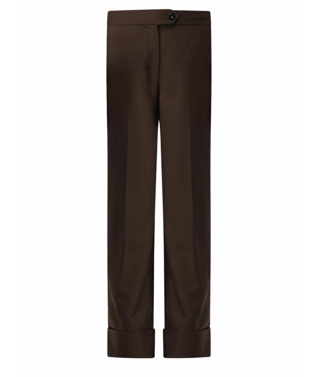 ANTONIO MARRAS Коричневые вискозные прямые брюки, фото 1