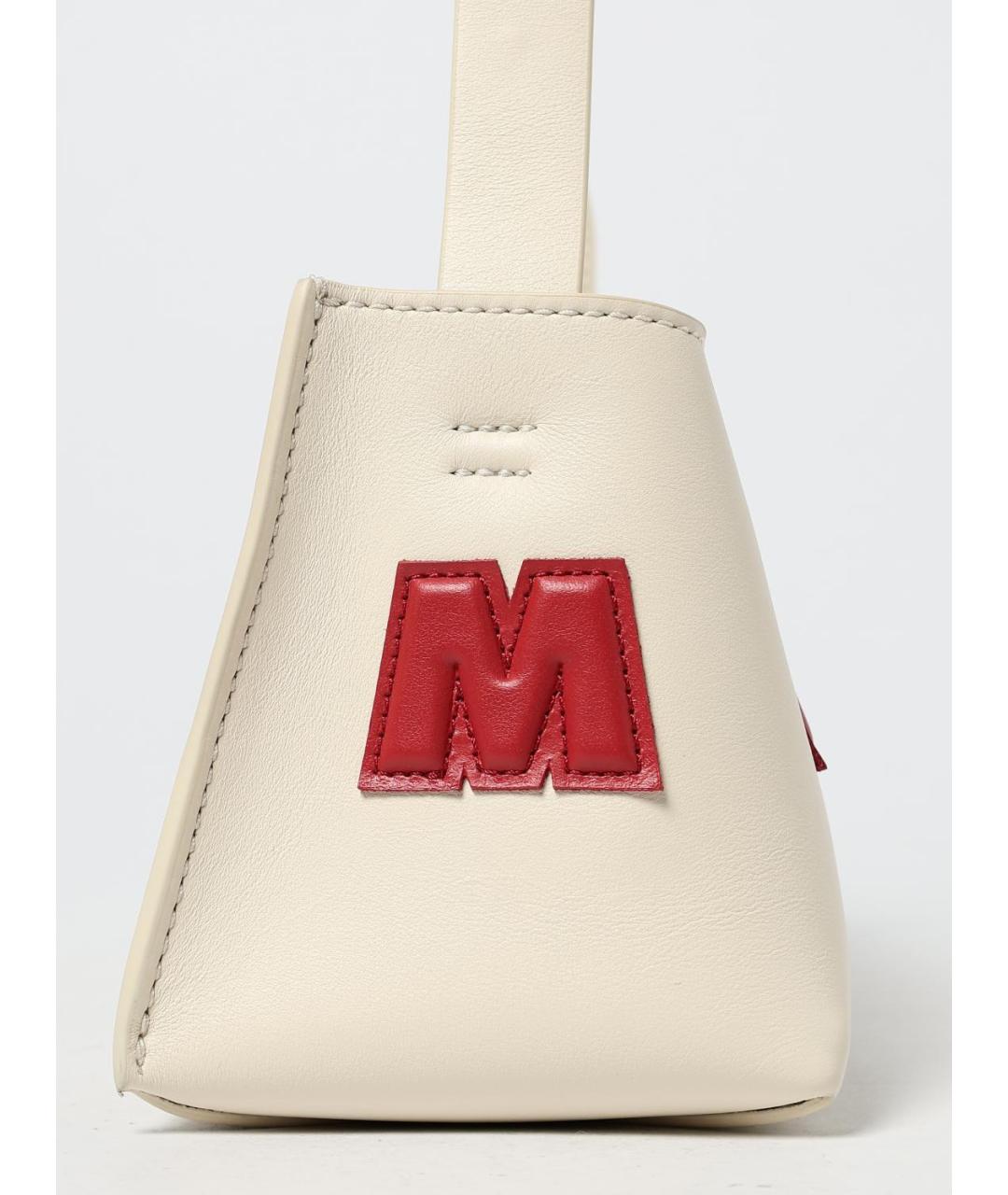 MARNI Бежевая кожаная сумка через плечо, фото 4