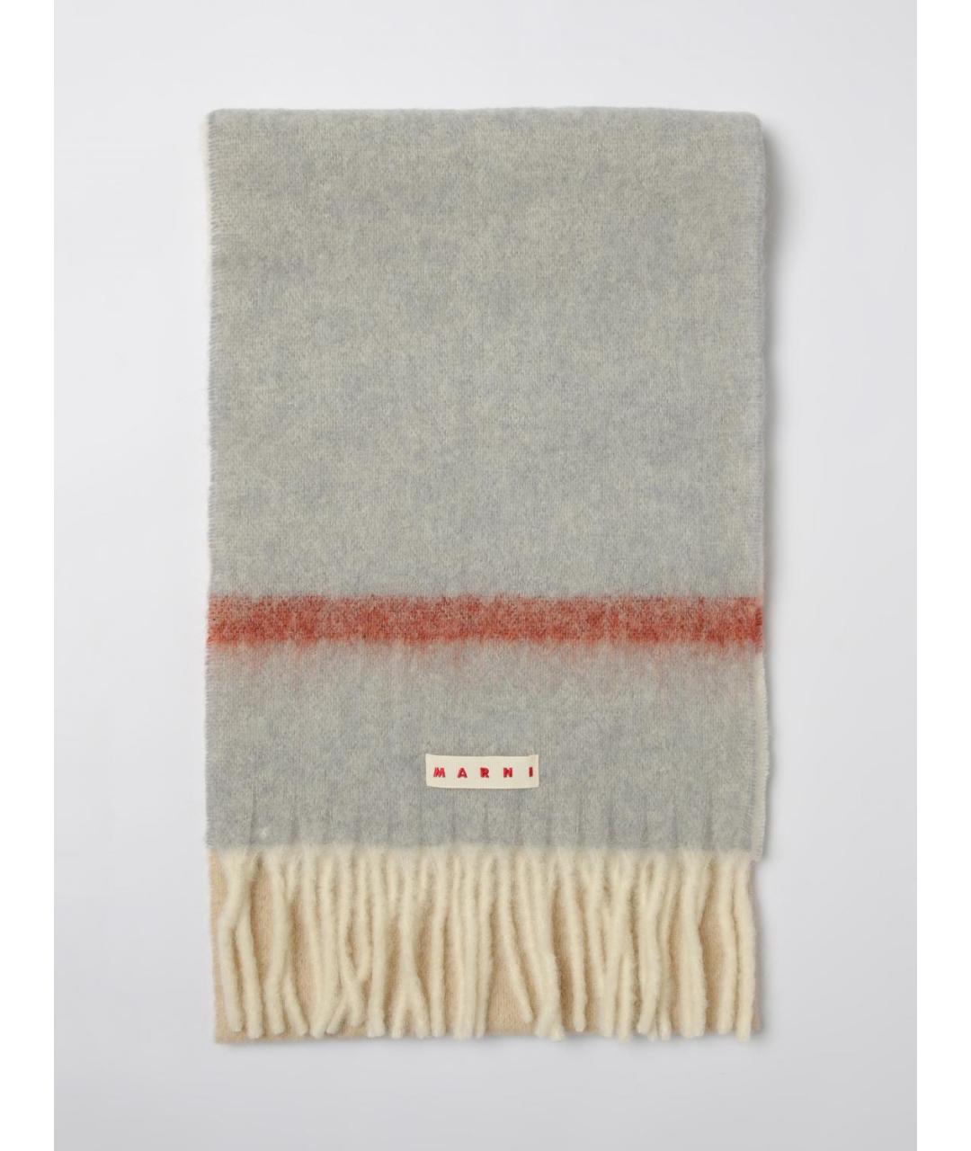 MARNI Мульти шерстяной шарф, фото 4