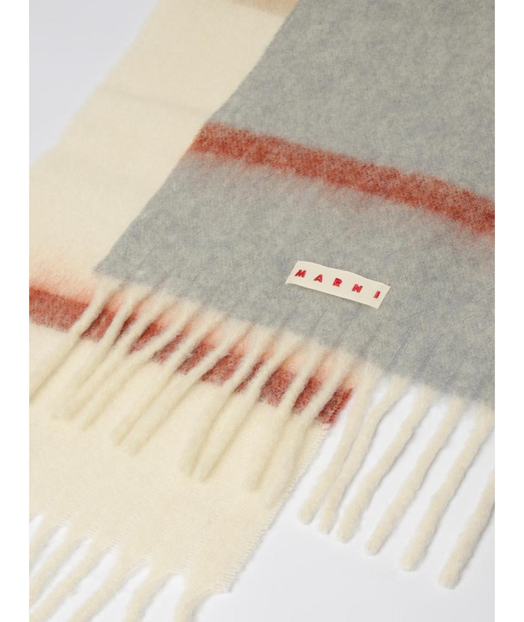 MARNI Мульти шерстяной шарф, фото 3