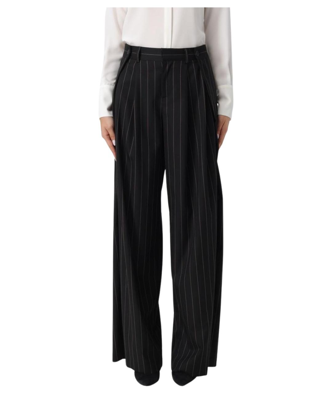 MAR DE MARGARITAS Черные креповые прямые брюки, фото 1