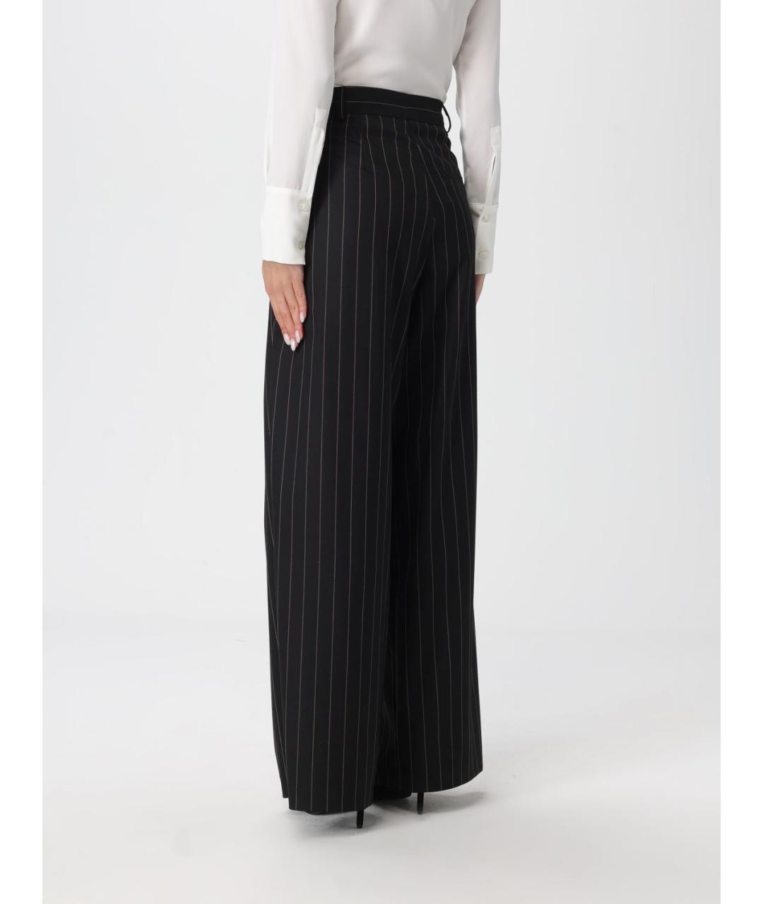 MAR DE MARGARITAS Черные креповые прямые брюки, фото 2