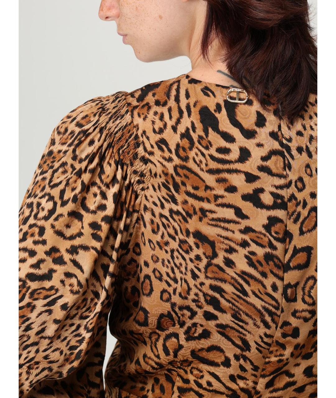 TWIN-SET Мульти вискозное повседневное платье, фото 3