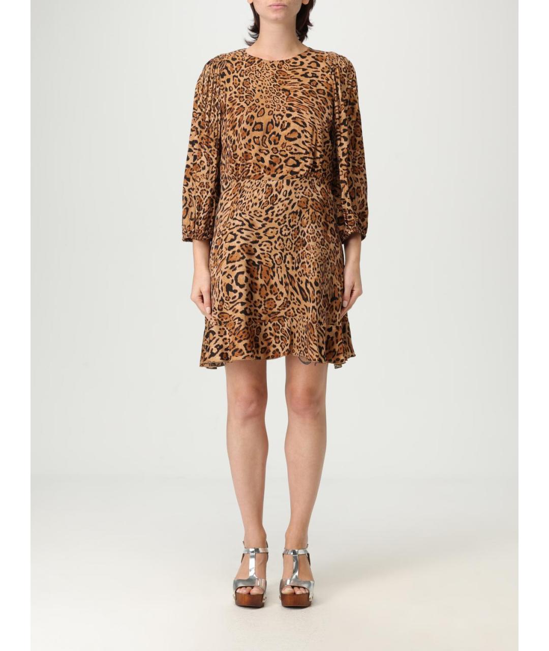 TWIN-SET Мульти вискозное повседневное платье, фото 4