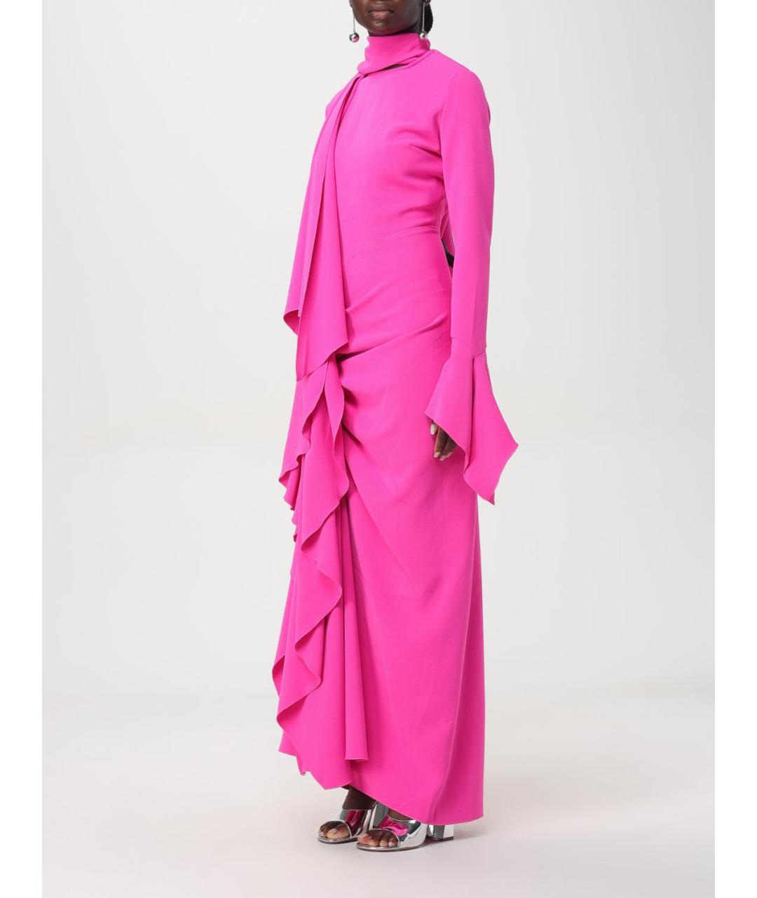 SOLACE LONDON Розовое полиэстеровое вечернее платье, фото 3