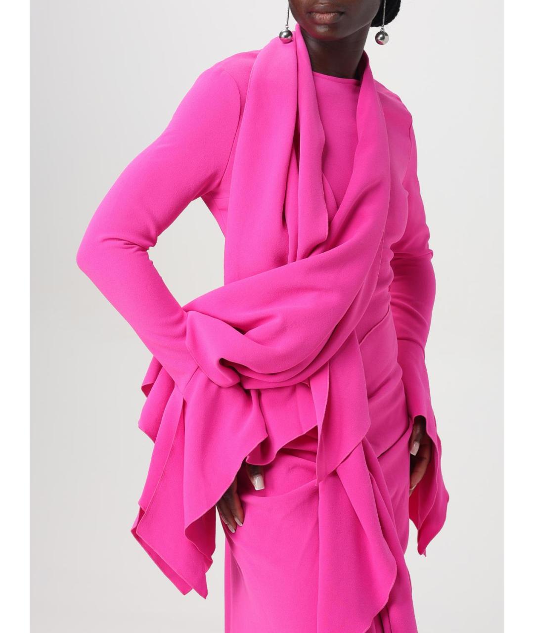 SOLACE LONDON Розовое полиэстеровое вечернее платье, фото 4