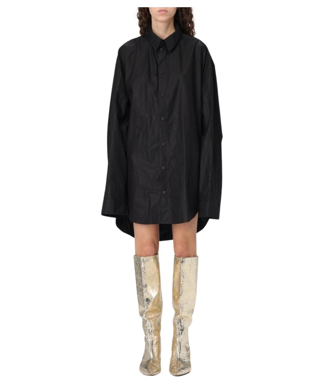 BALENCIAGA Черное хлопковое повседневное платье, фото 1