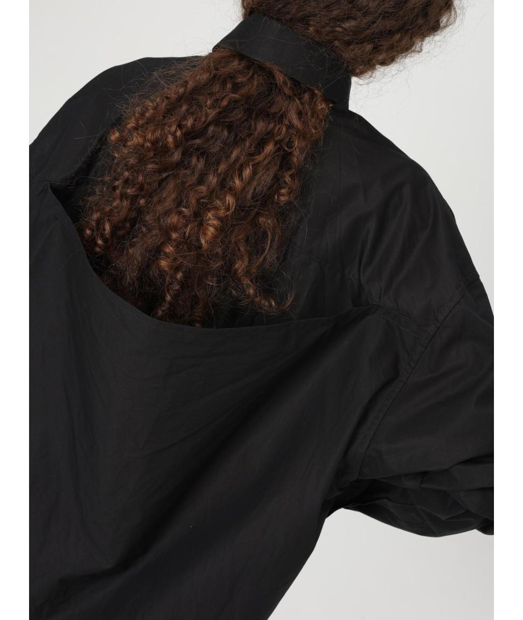 BALENCIAGA Черное хлопковое повседневное платье, фото 4