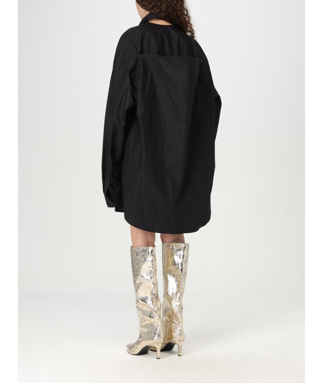 BALENCIAGA Черное хлопковое повседневное платье, фото 2