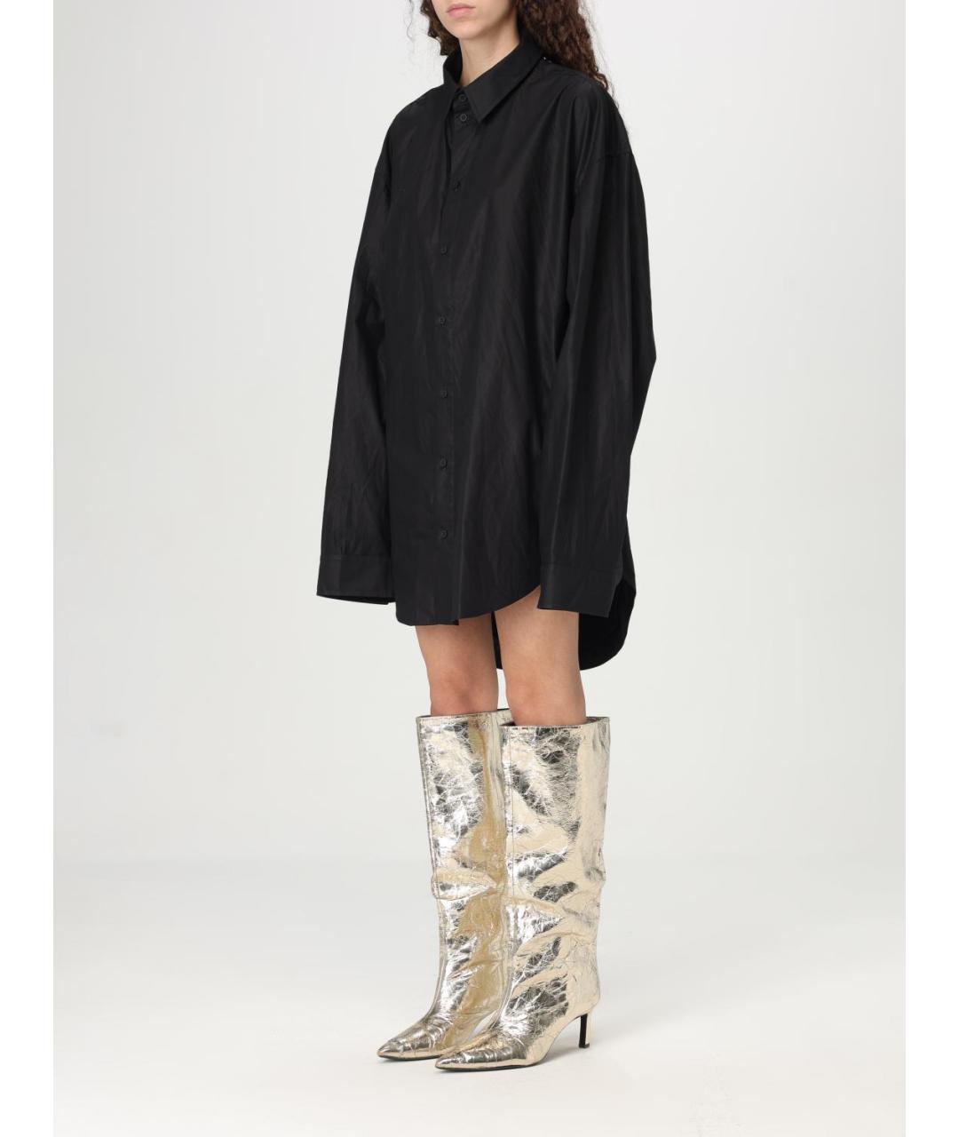 BALENCIAGA Черное хлопковое повседневное платье, фото 3