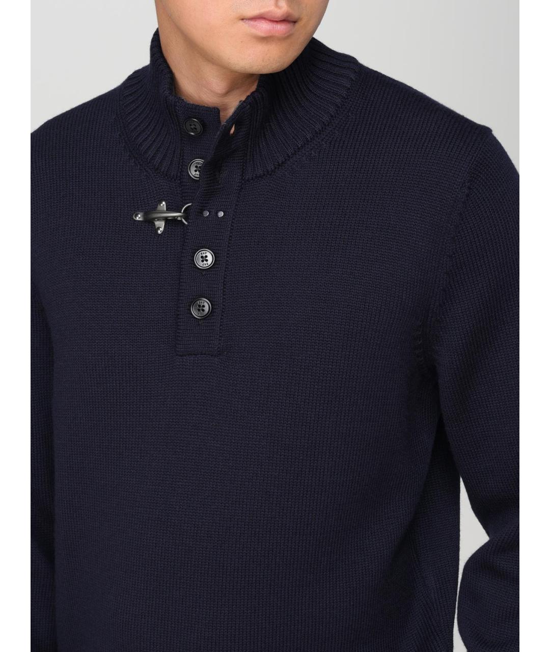 FAY Темно-синий шерстяной джемпер / свитер, фото 3