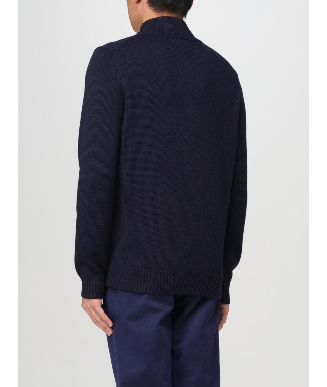 FAY Темно-синий шерстяной джемпер / свитер, фото 2