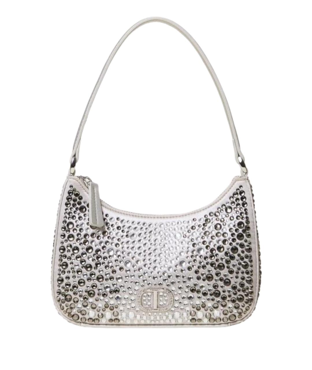 TWIN-SET Серебряная сумка через плечо из искусственной кожи, фото 1