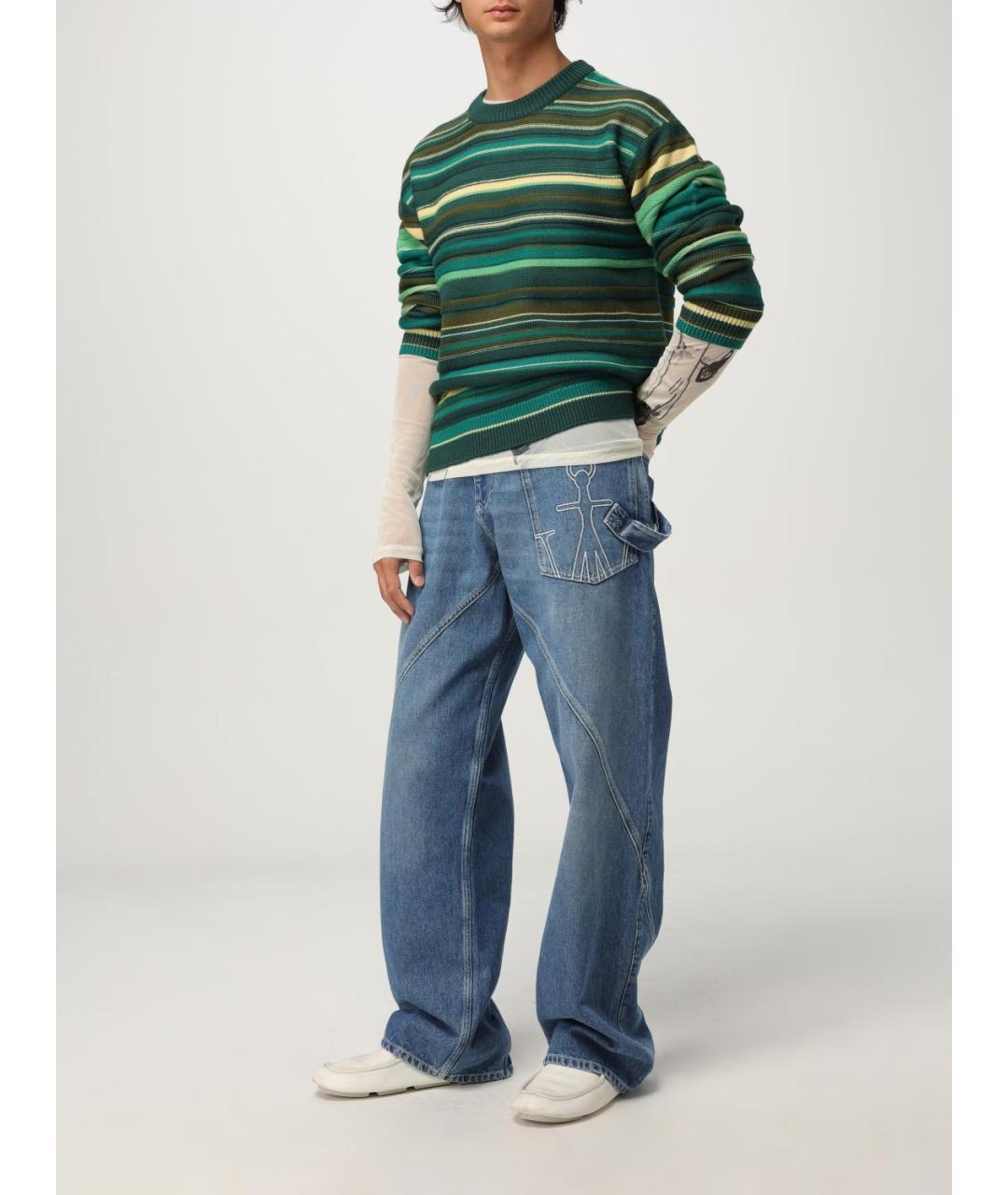 J.W.ANDERSON Зеленый шерстяной джемпер / свитер, фото 2