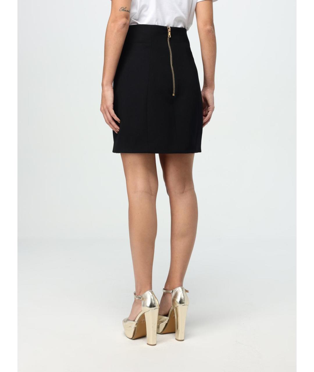 BALMAIN Черная шерстяная юбка мини, фото 3