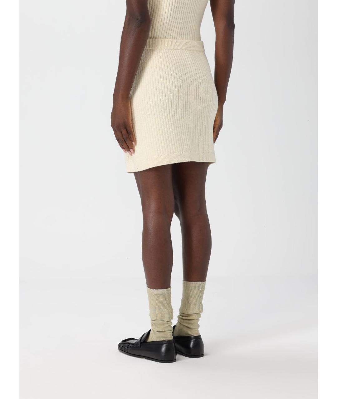 J.W.ANDERSON Бежевая хлопковая юбка мини, фото 3
