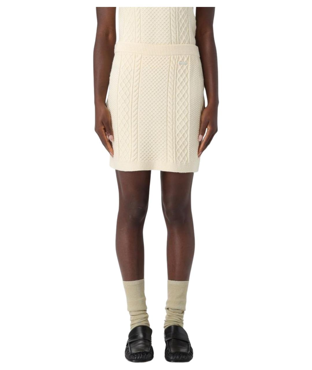 J.W.ANDERSON Бежевая хлопковая юбка мини, фото 1