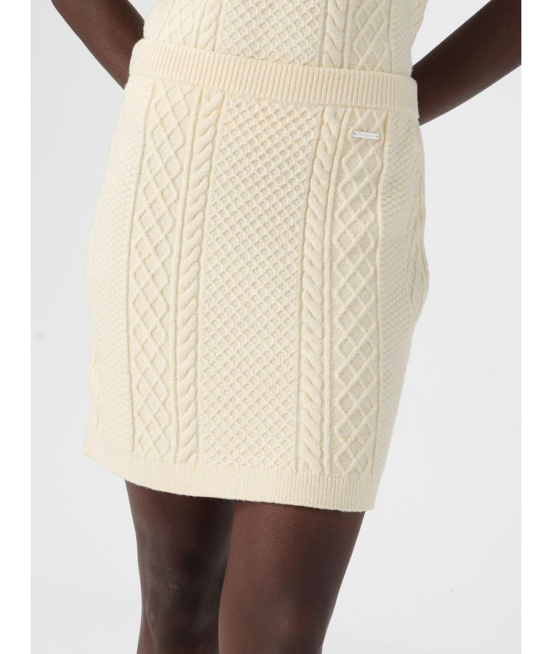 J.W.ANDERSON Бежевая хлопковая юбка мини, фото 5