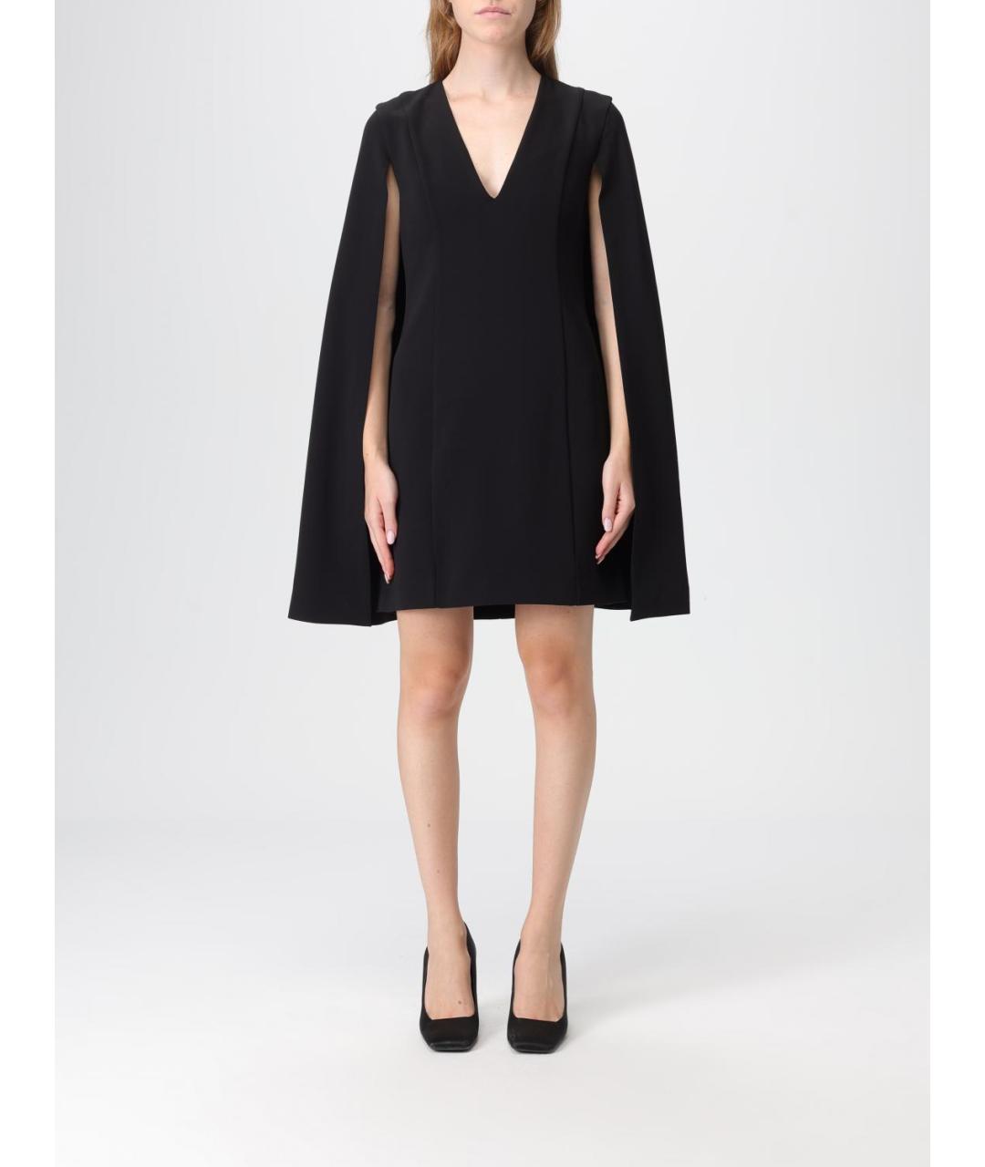 TWIN-SET Черное ацетатное платье, фото 4