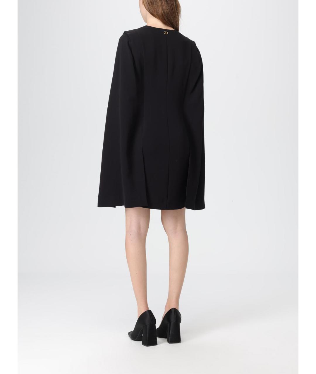 TWIN-SET Черное ацетатное платье, фото 2