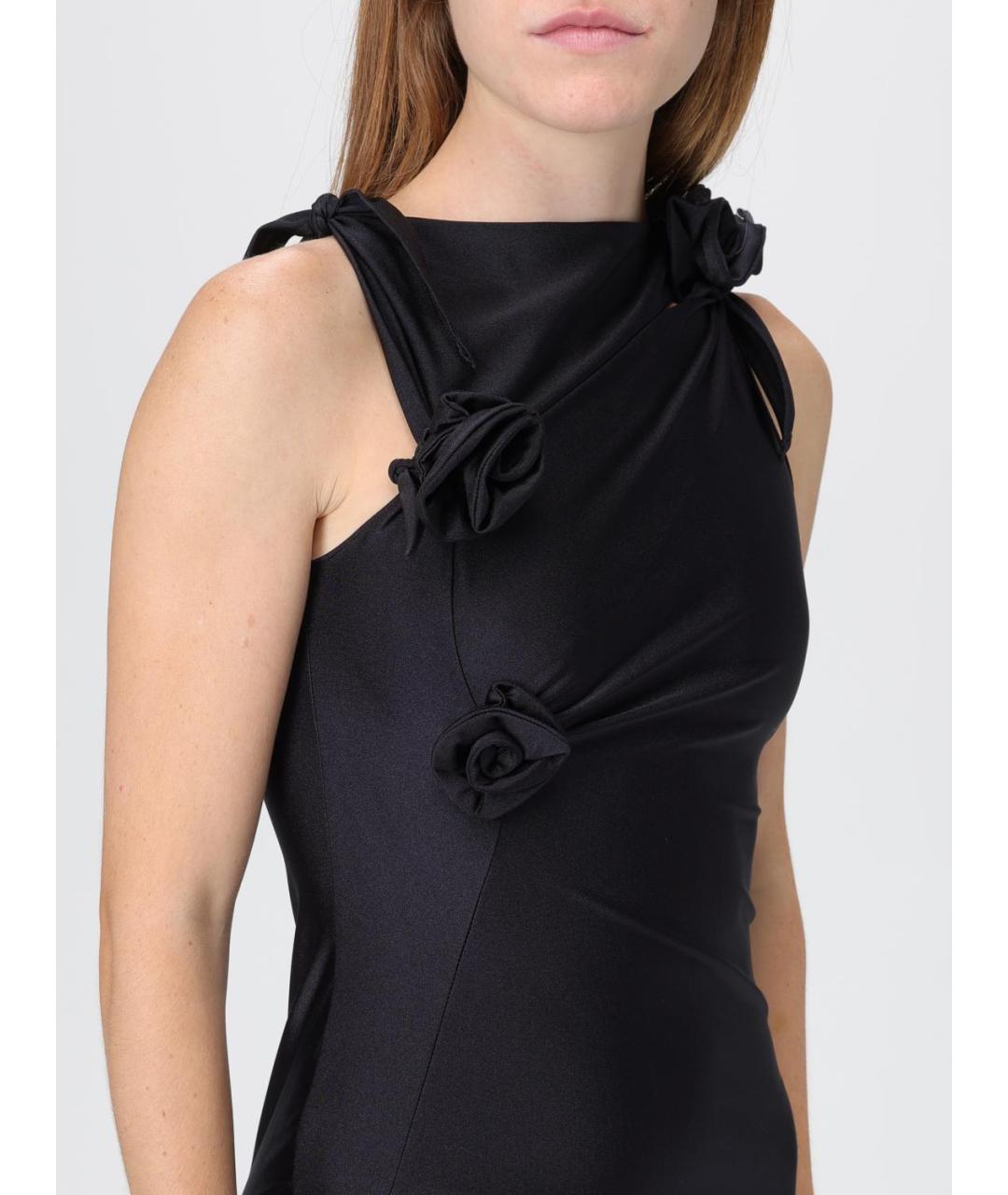 COPERNI Черное полиамидовое вечернее платье, фото 5