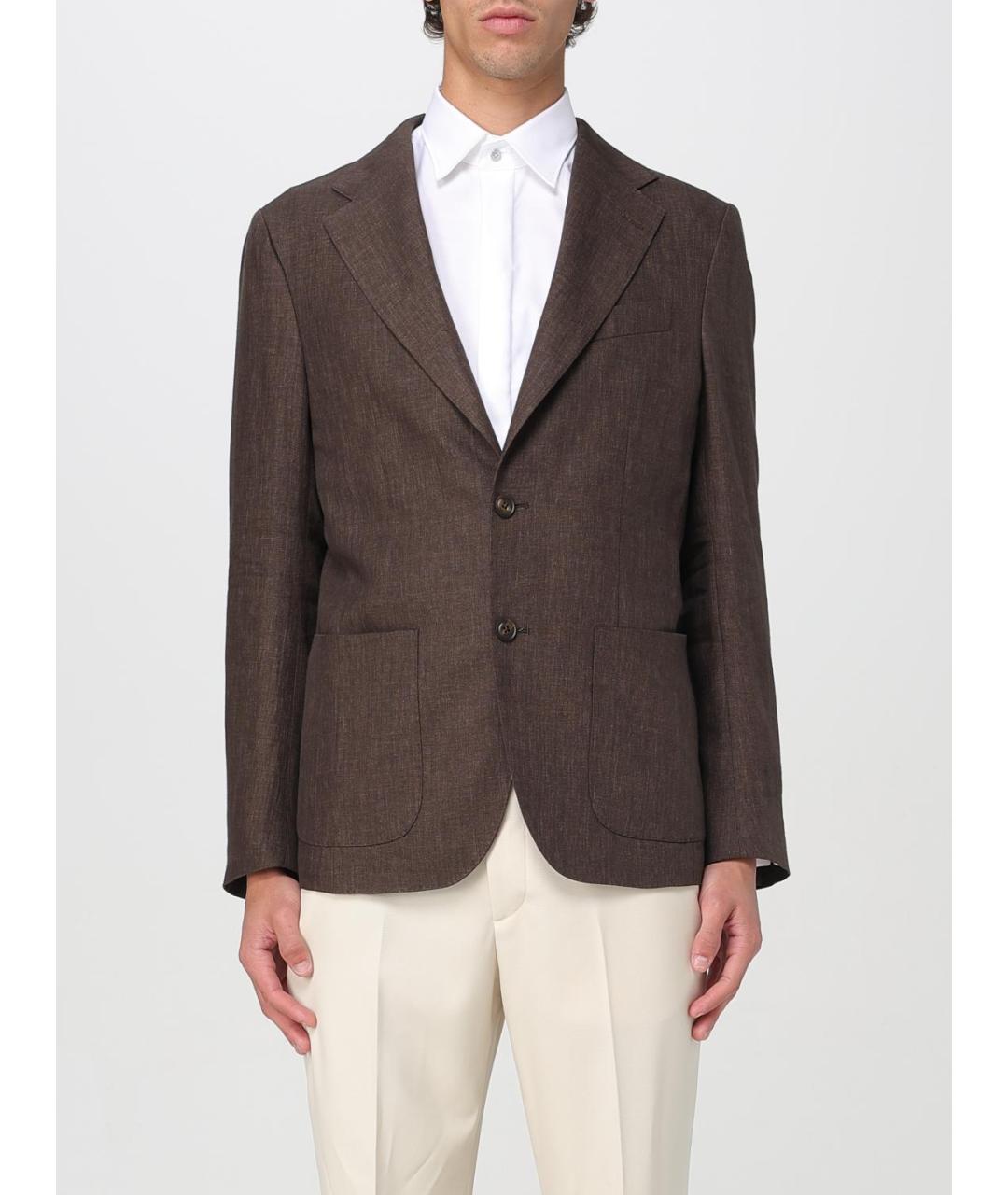 FAY Коричневый пиджак, фото 5