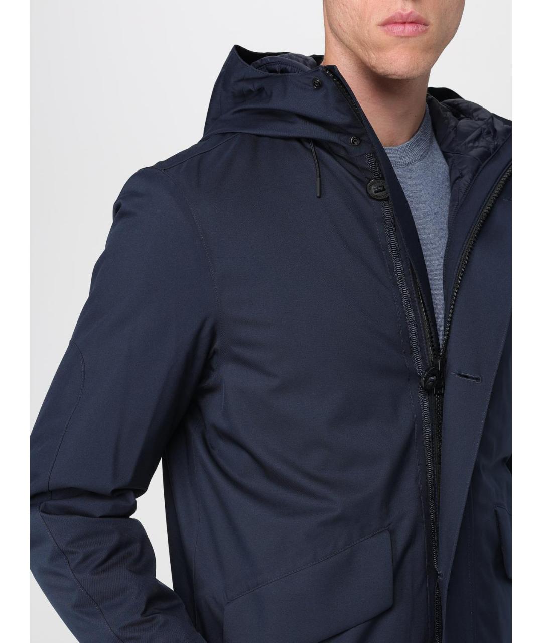 WOOLRICH Синяя полиэстеровая куртка, фото 4