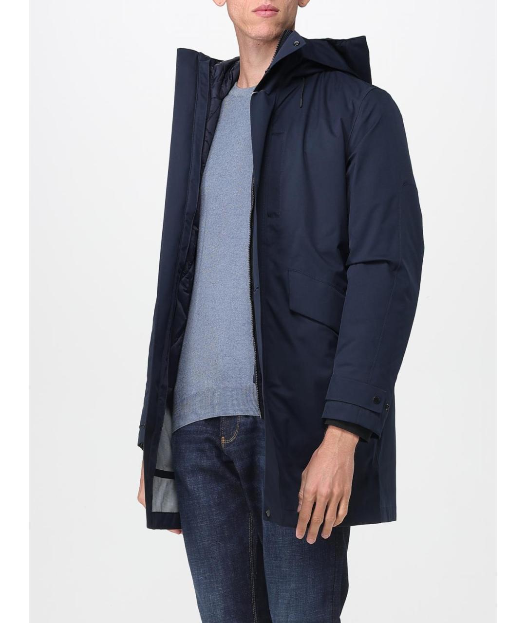 WOOLRICH Синяя полиэстеровая куртка, фото 3