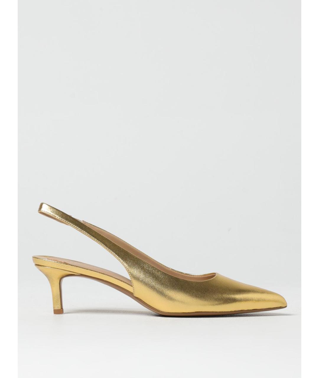 RALPH LAUREN Золотые кожаные туфли, фото 4